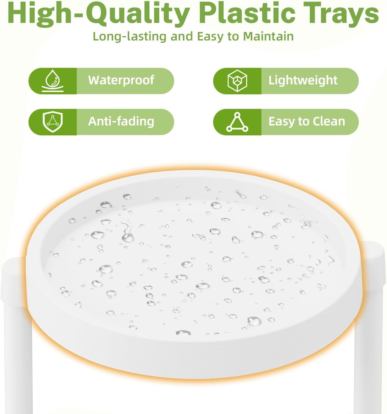 6 Tier Folding Plant Stand Indoor Outdoor | White Metal Corner Flower Rack