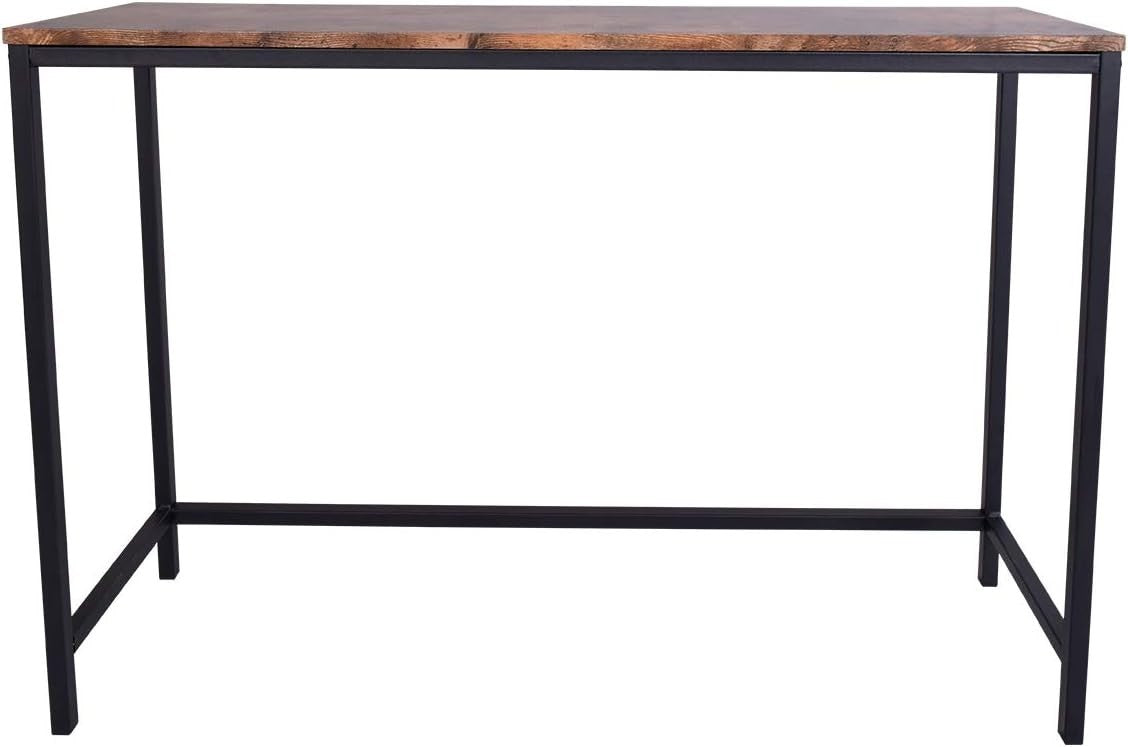Narrow Console Table for Hallway Entryway Sofa – Rustic Wood & Metal