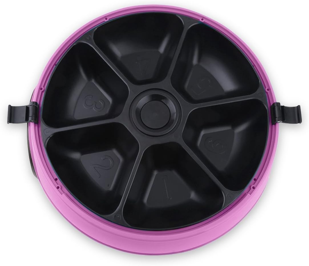 Automatic Pet Feeder 6 Meal Programmable Food Dispenser Voice Recorder Pink