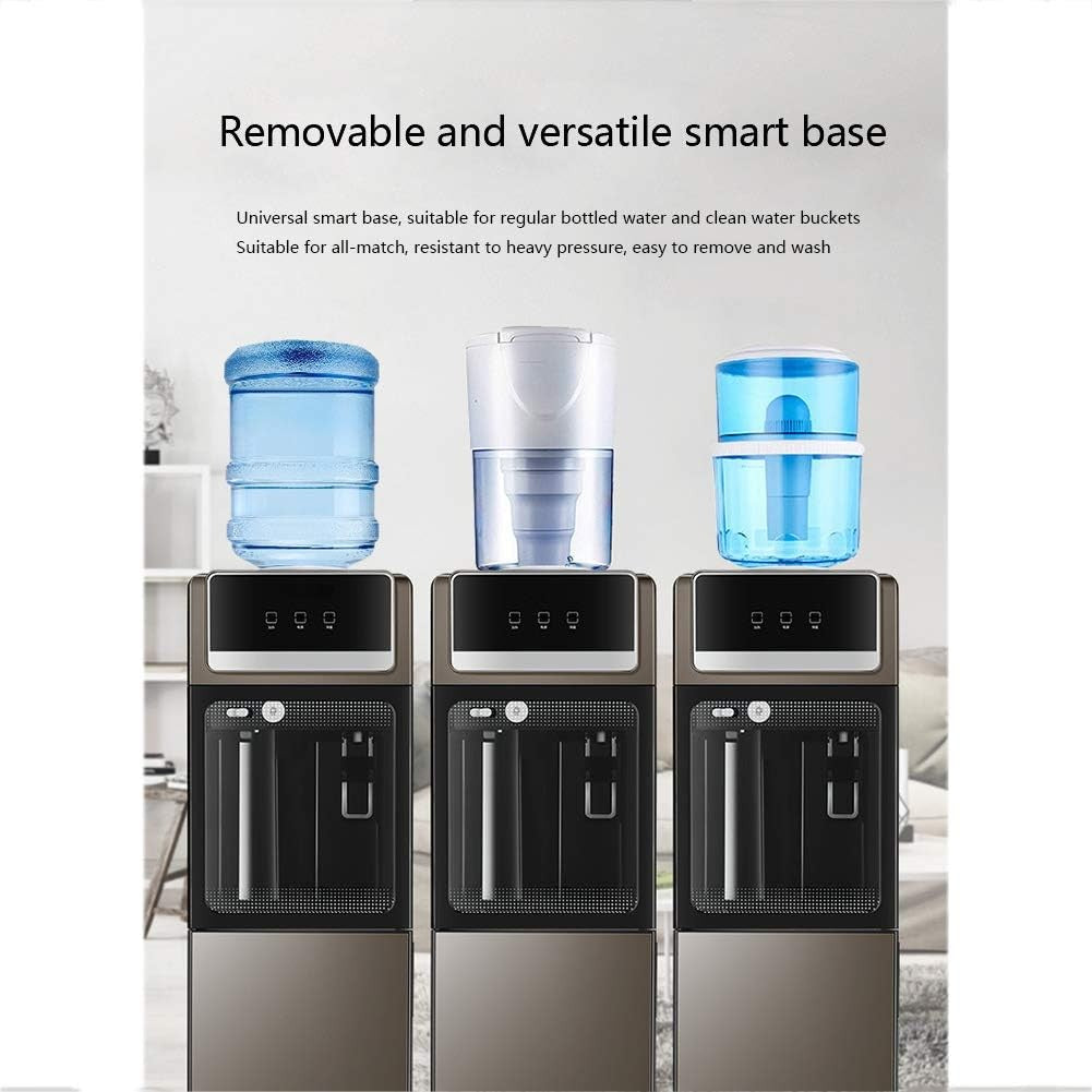 Hot Cold Floor Standing Water Cooler Tempered Glass Child Lock Office Home