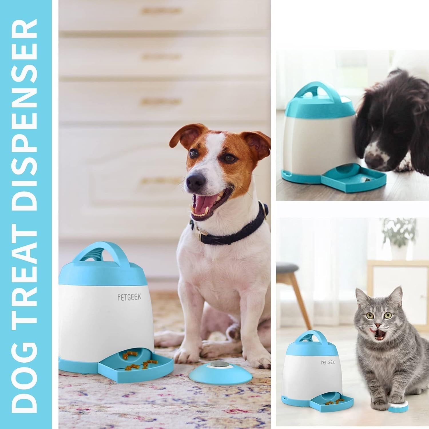 Interactive Dog Treat Dispenser Remote Training Toy IQ Puzzle Feeder