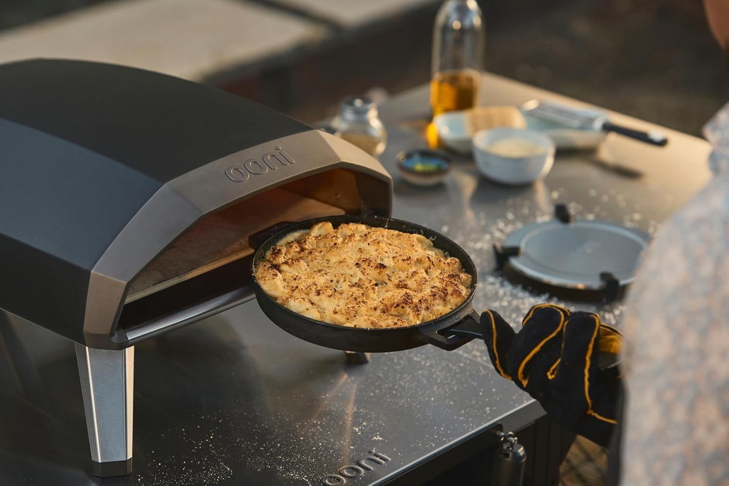 14" Gas Outdoor Pizza Oven Portable Propane Stone Fast Heating Black