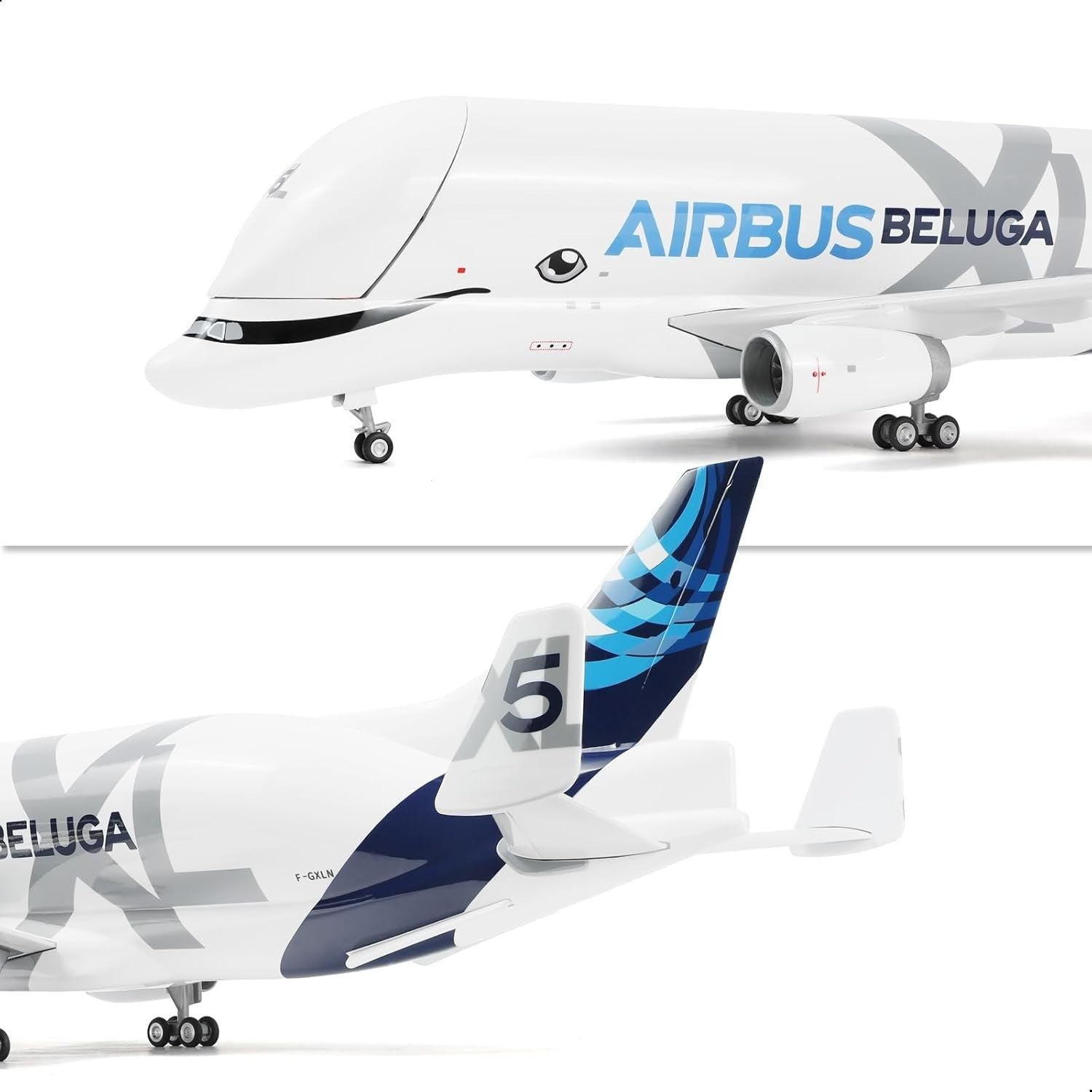1:150 Diecast A330 Beluga XL Model Plane 16.5" | Display Aircraft w/ Stand