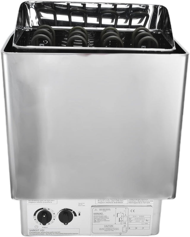6KW Electric Sauna Heater w/ Inner Control – Stainless Steel Steam Stove