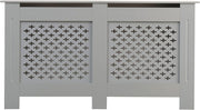 Large Grey Radiator Cover MDF Wood Decorative Cabinet 152x82x19cm Satin Finish