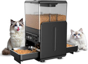 Smart Dual Cat Feeder 5L Timed Food Dispenser Raised Bowls