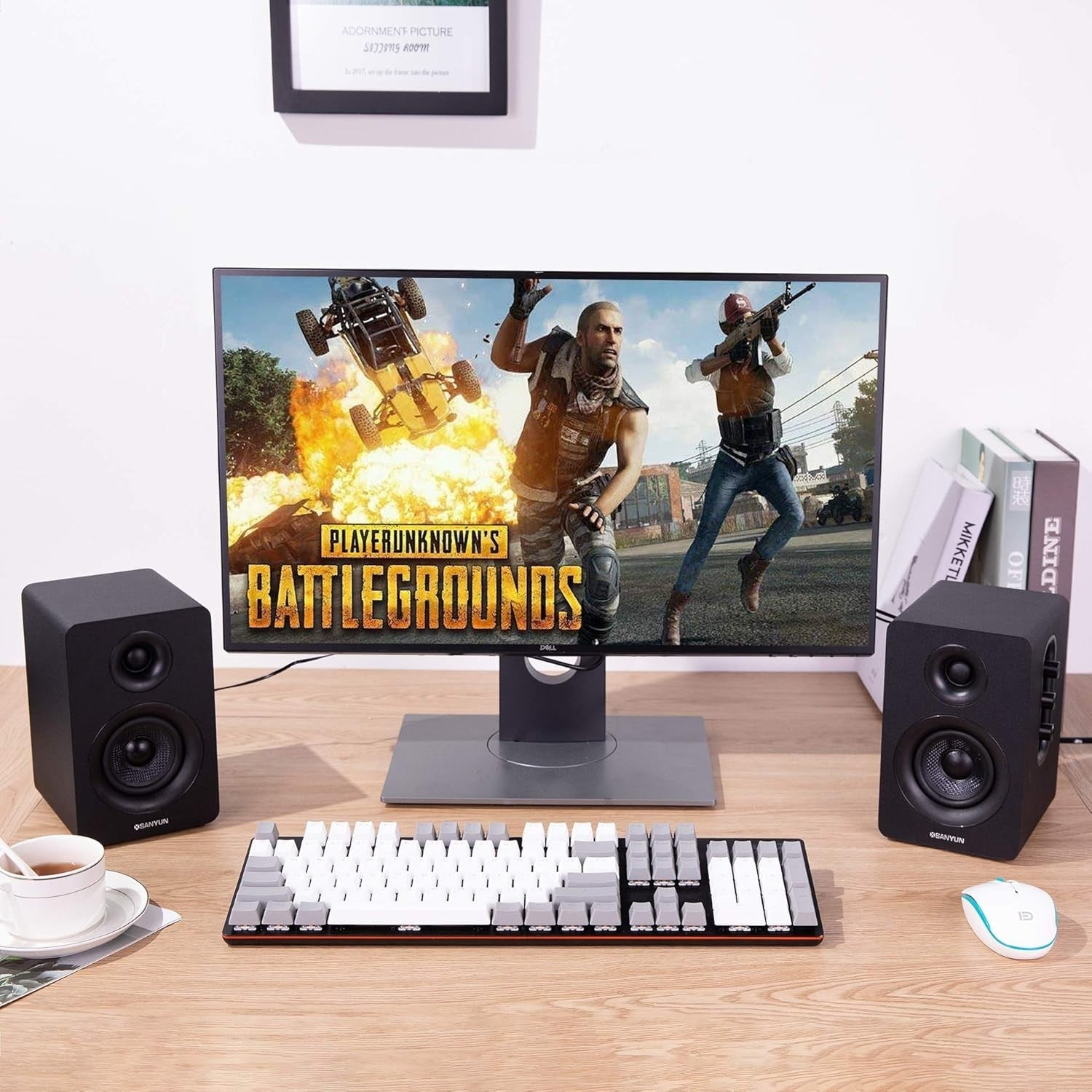Bluetooth 5.0 HiFi Bookshelf Speakers with Carbon Fiber Drivers and 24bit DAC
