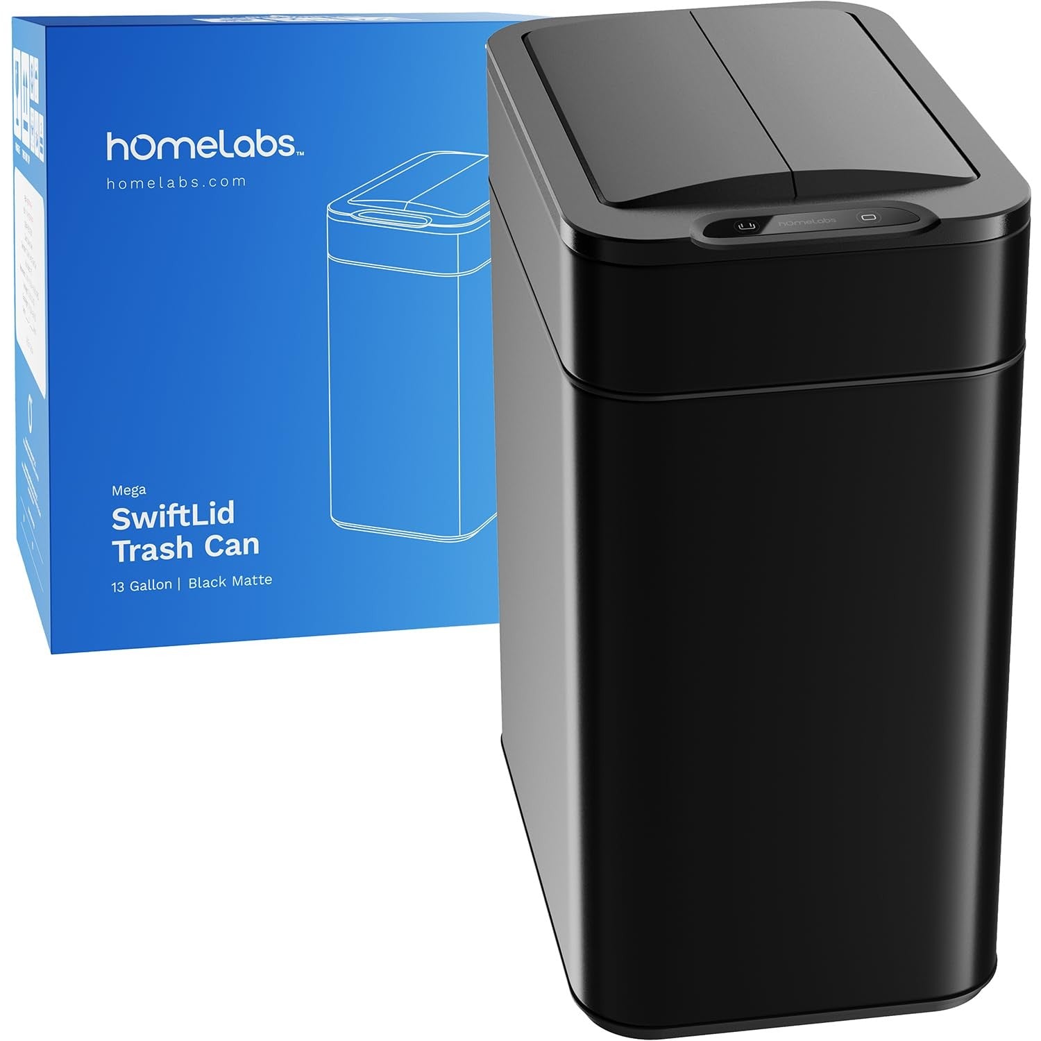 49L Touchless Kitchen Bin Sensor Butterfly Lid Soft Close Black