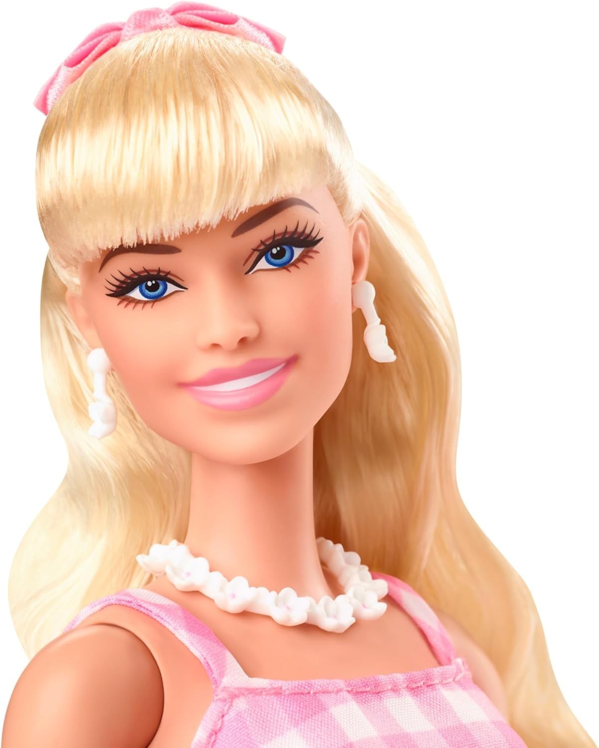 Pink Gingham Dress Fashion Doll Daisy Necklace Collector