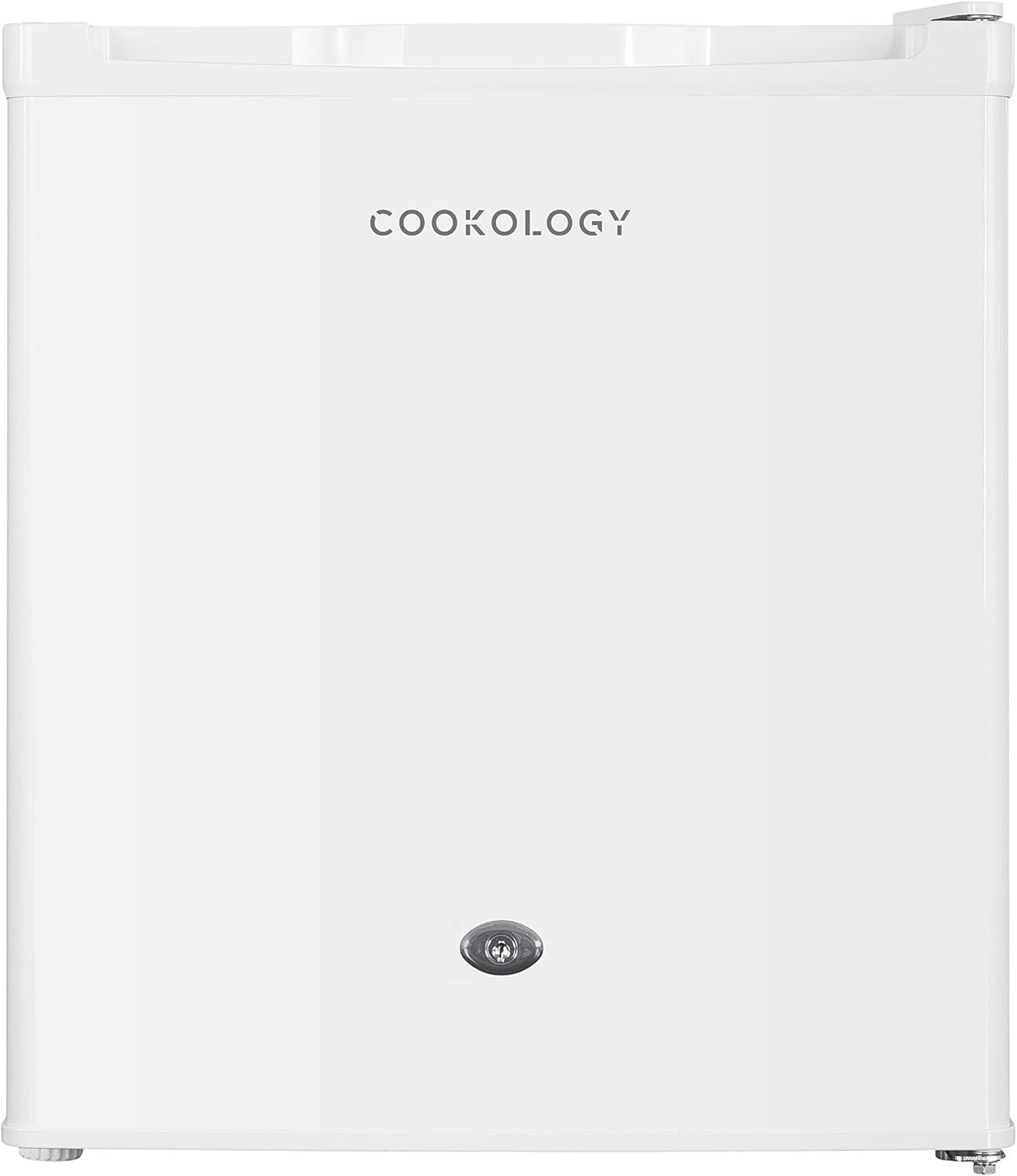 42L Mini Fridge Countertop Compact Lockable Reversible Door White