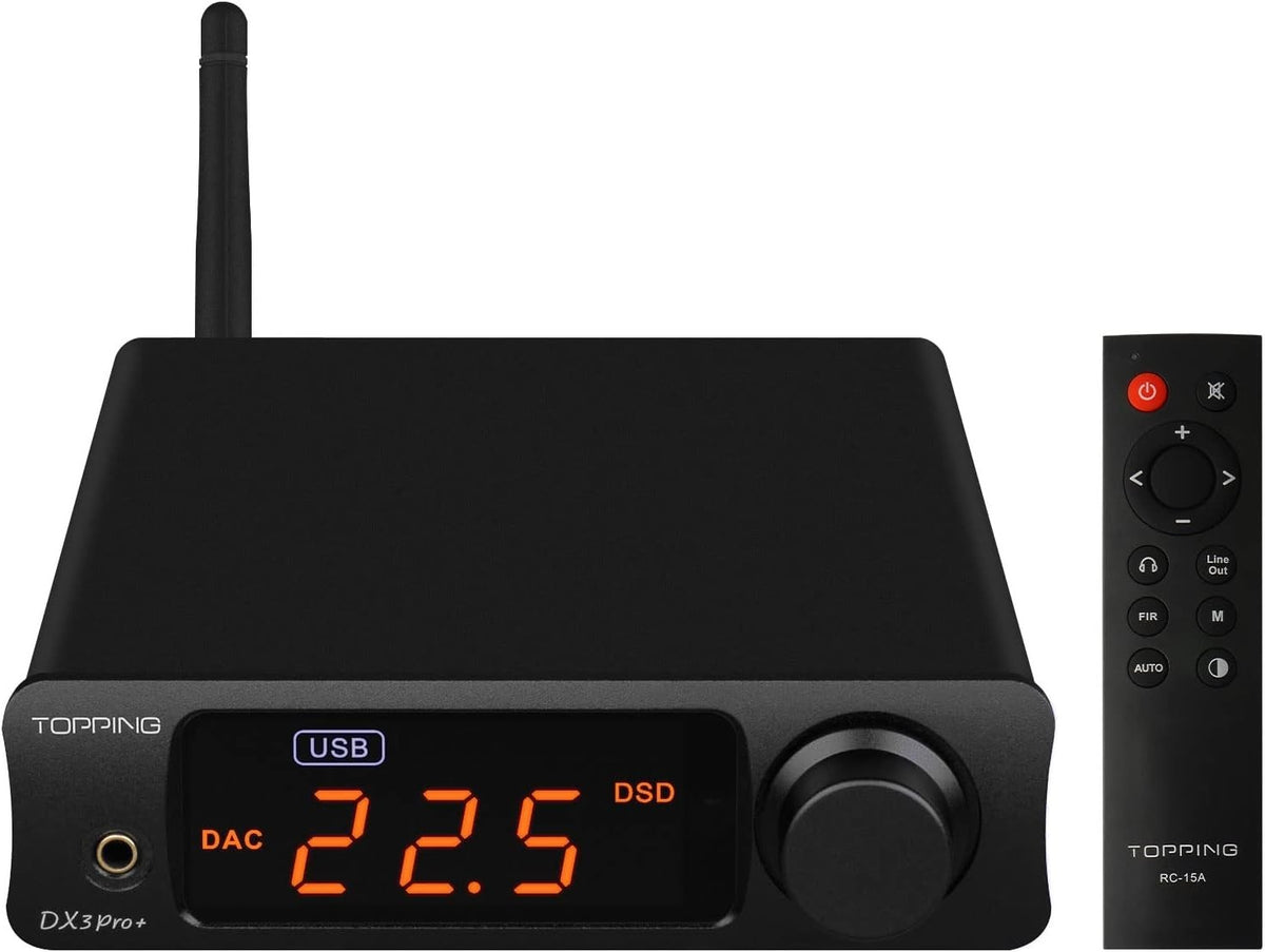 High-Res DAC & Bluetooth Preamp DX3 Pro+ USB Optical Coax Headphone Amp
