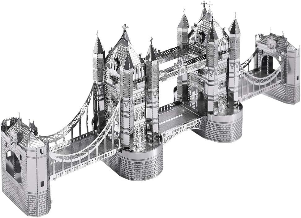 3D London Tower Bridge Metal Puzzle Kit DIY Model Gift 65pcs Fun Craft