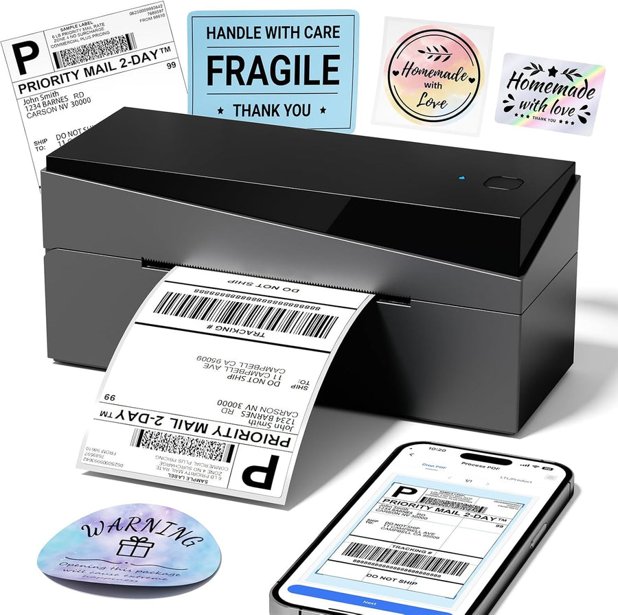 4x6 Bluetooth Thermal Label Printer Shipping Inkless USB