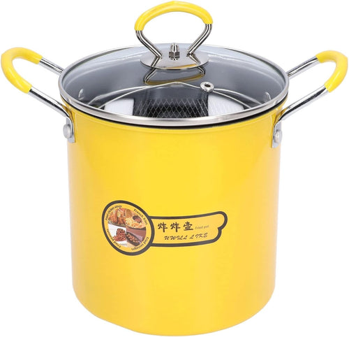 3L Mini Stainless Steel Deep Fryer Pot w Basket Oil Filter Lid