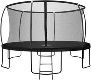 14FT Extra Large Garden Trampoline Safety Enclosure Ladder Heavy Duty