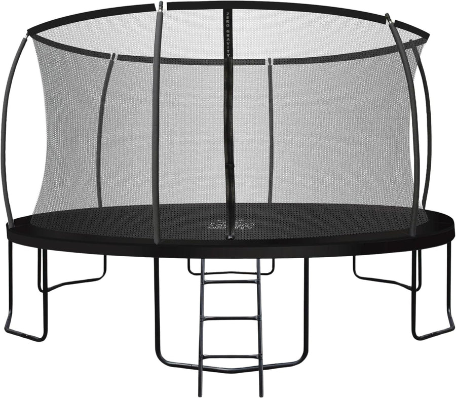 14FT Extra Large Garden Trampoline Safety Enclosure Ladder Heavy Duty