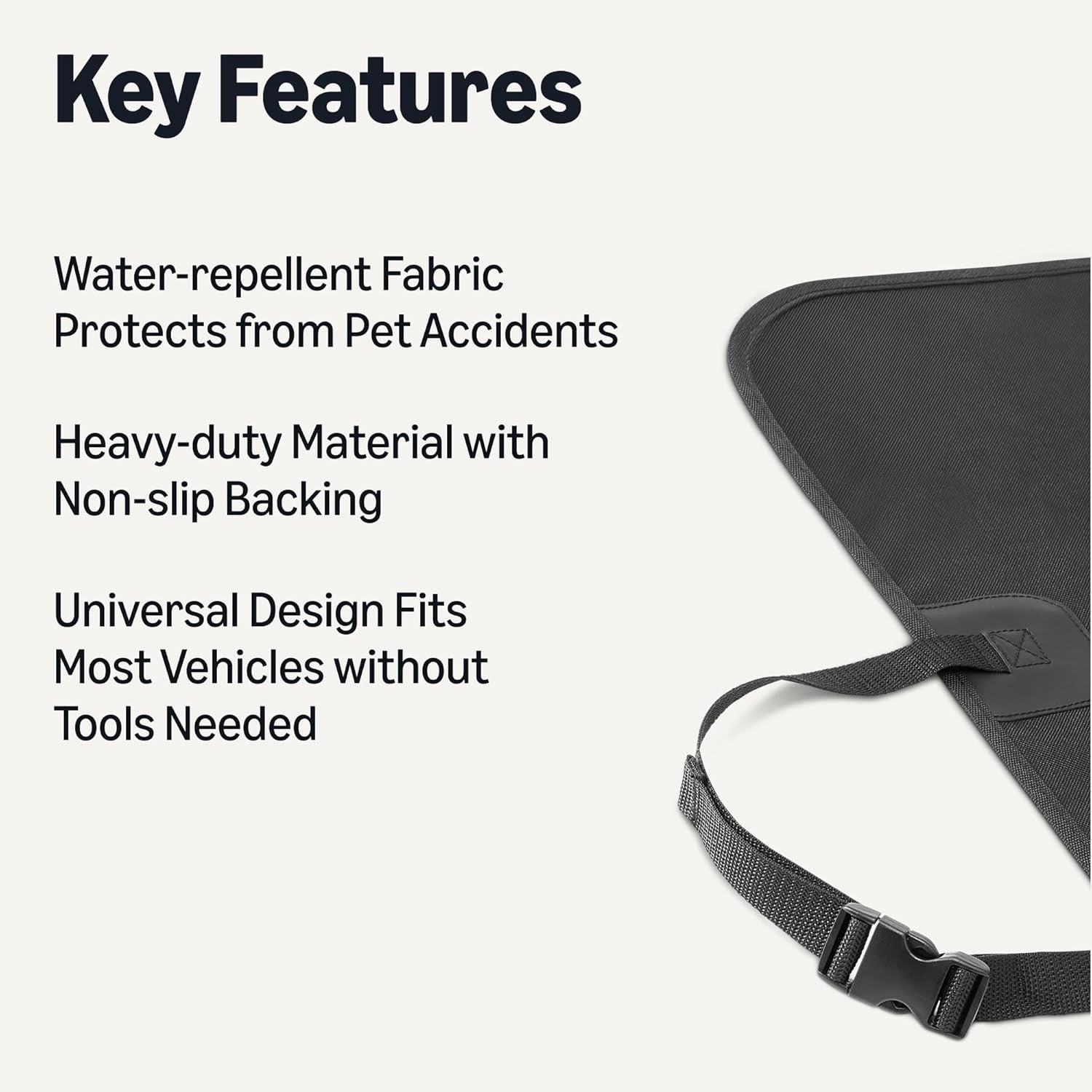 Waterproof Dog Car Seat Cover Heavy Duty Non Slip Rear Seat Protector