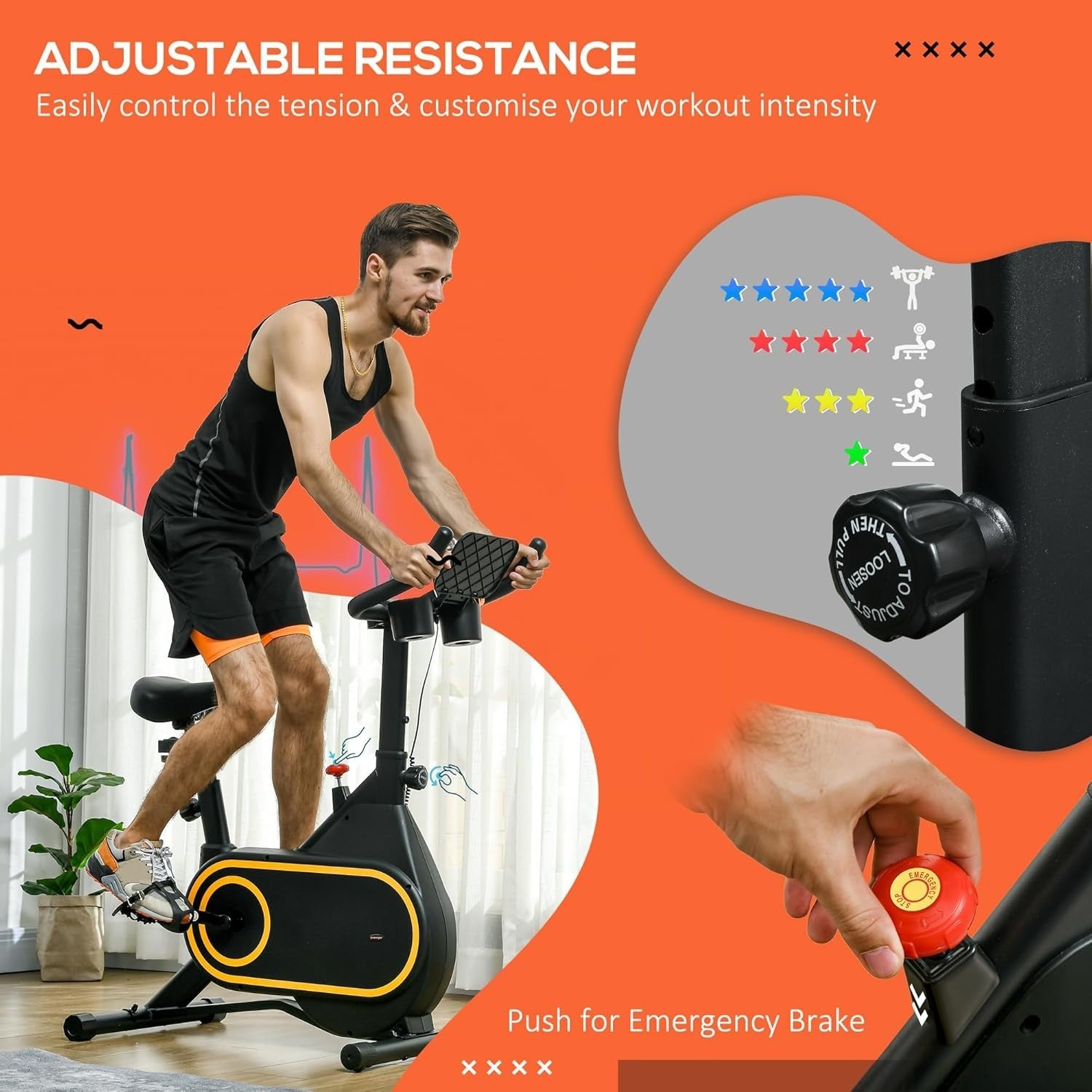 Magnetic Indoor Cycling Bike Silent Belt Drive LCD Adjustable Seat 264lb Max