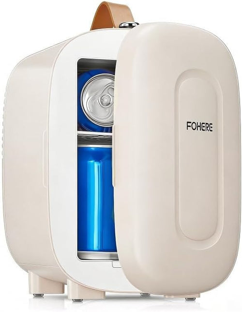 Portable 5L Mini Fridge Small Cooler for Office Bedroom Car Travel White