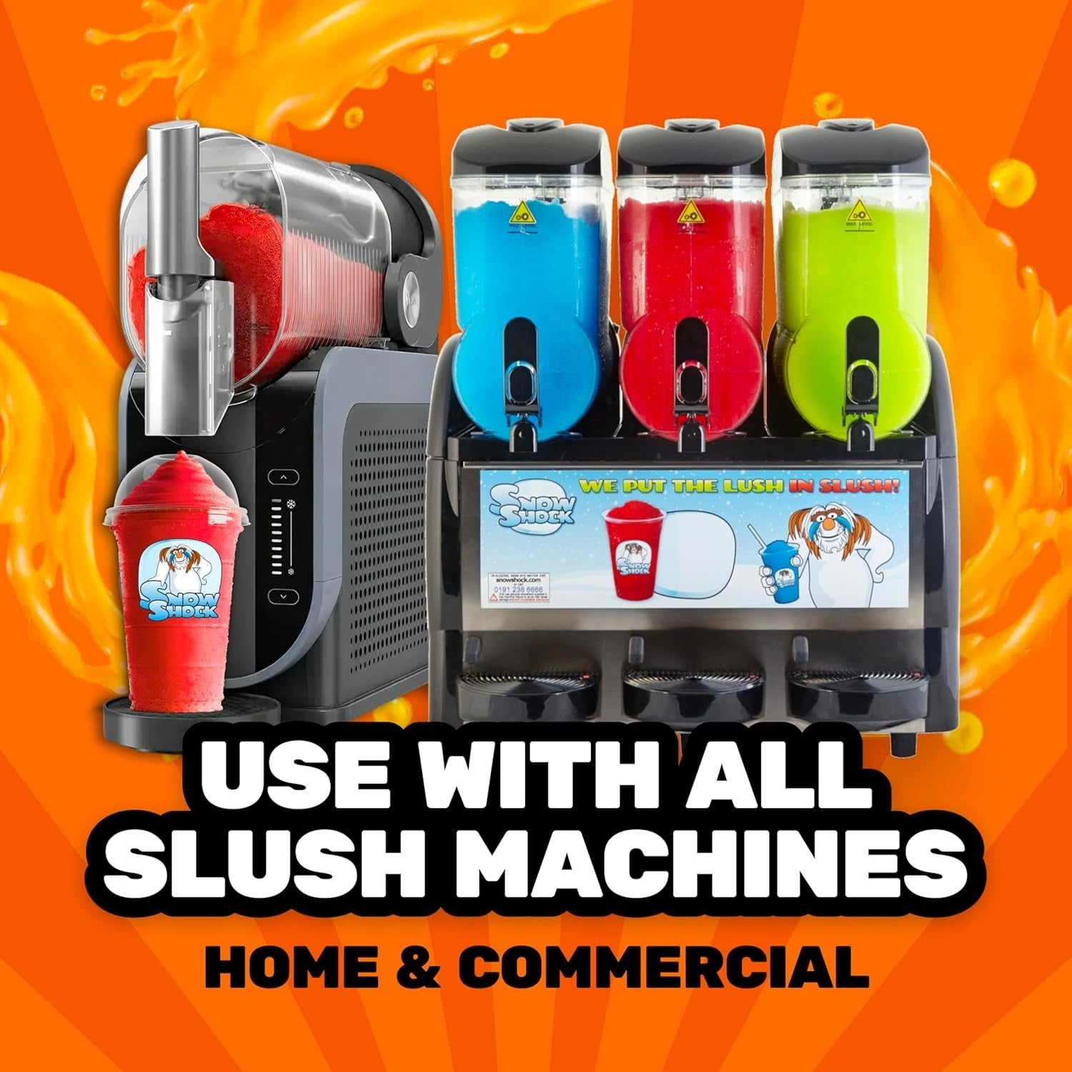 5L Slush Syrup Strawberry Blue Raspberry 2 Pack Vegan Slushy Mix