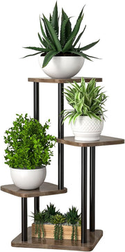 4 Tier Metal Plant Stand Indoor Tall Corner Flower Shelf for Home & Balcony