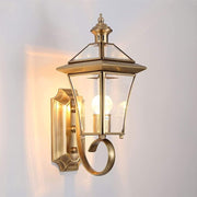 Copper Brass Outdoor Wall Sconce Light E27 Waterproof Vintage