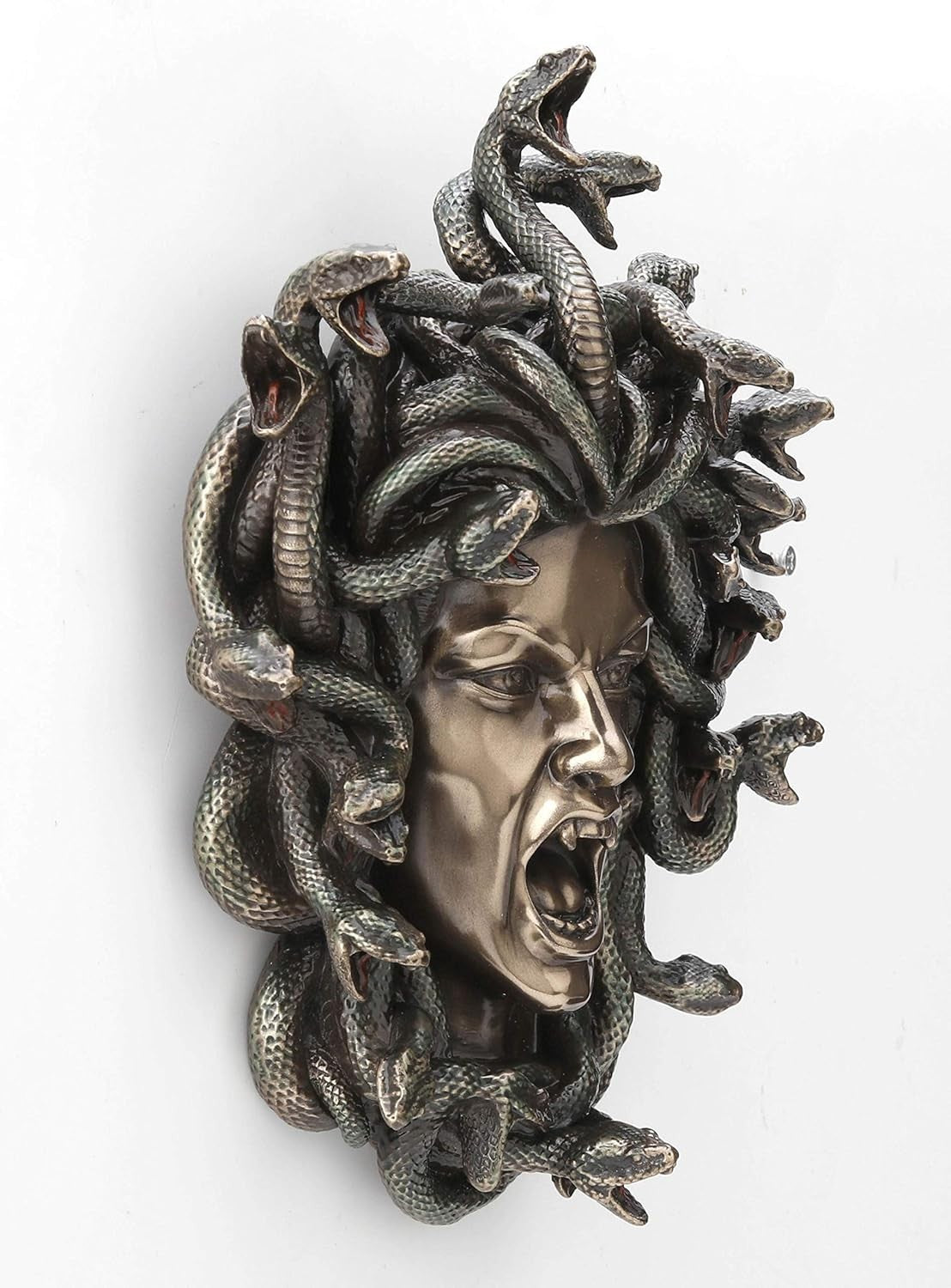 Medusa Wall Sculpture Bronze Finish Greek Gorgon Decor