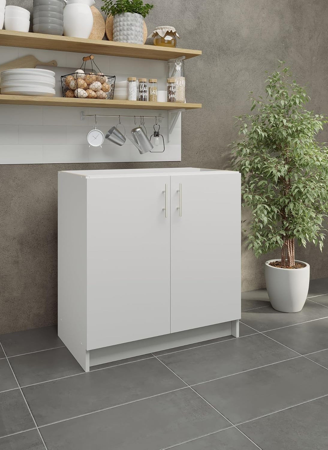 800mm White Matt Kitchen Base Cabinet Cupboard Storage Unit