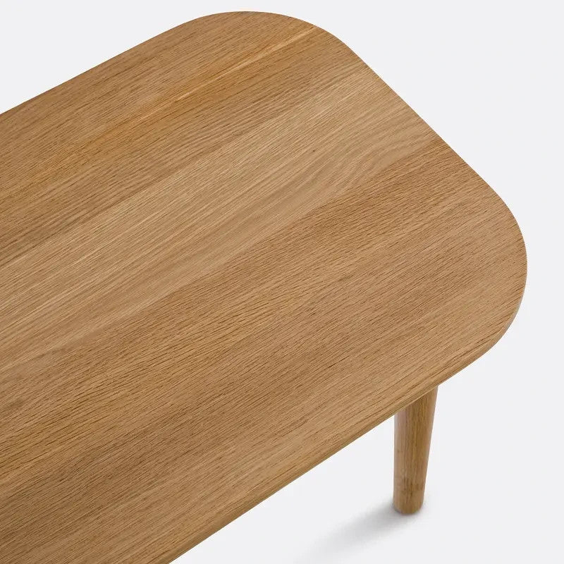 Solid Oak Coffee Table 66cm | Small Modern Lounge Table with Tapered Legs