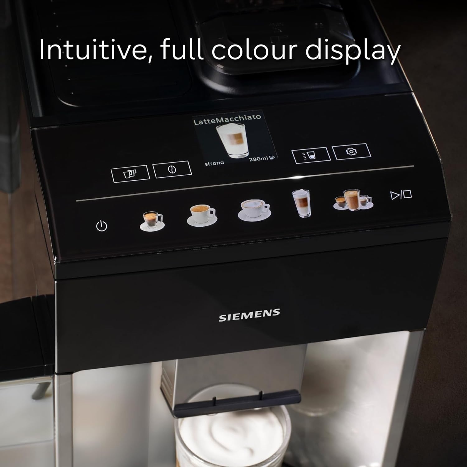 Fully Automatic Bean-to-Cup Coffee Machine Touch Display Milk Frother 9 Drinks