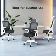 Ergonomic Mesh Office Chair, Adjustable Headrest, Lumbar Support, Flip-Up Arms,