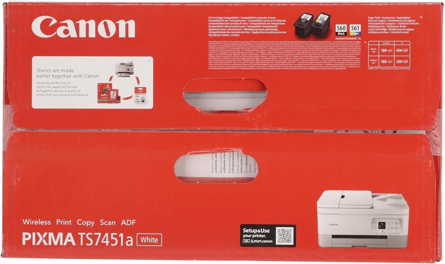 3-in-1 A4 Printer |TS7451a| Wi-Fi, Duplex, ADF, Scan & Copy, White