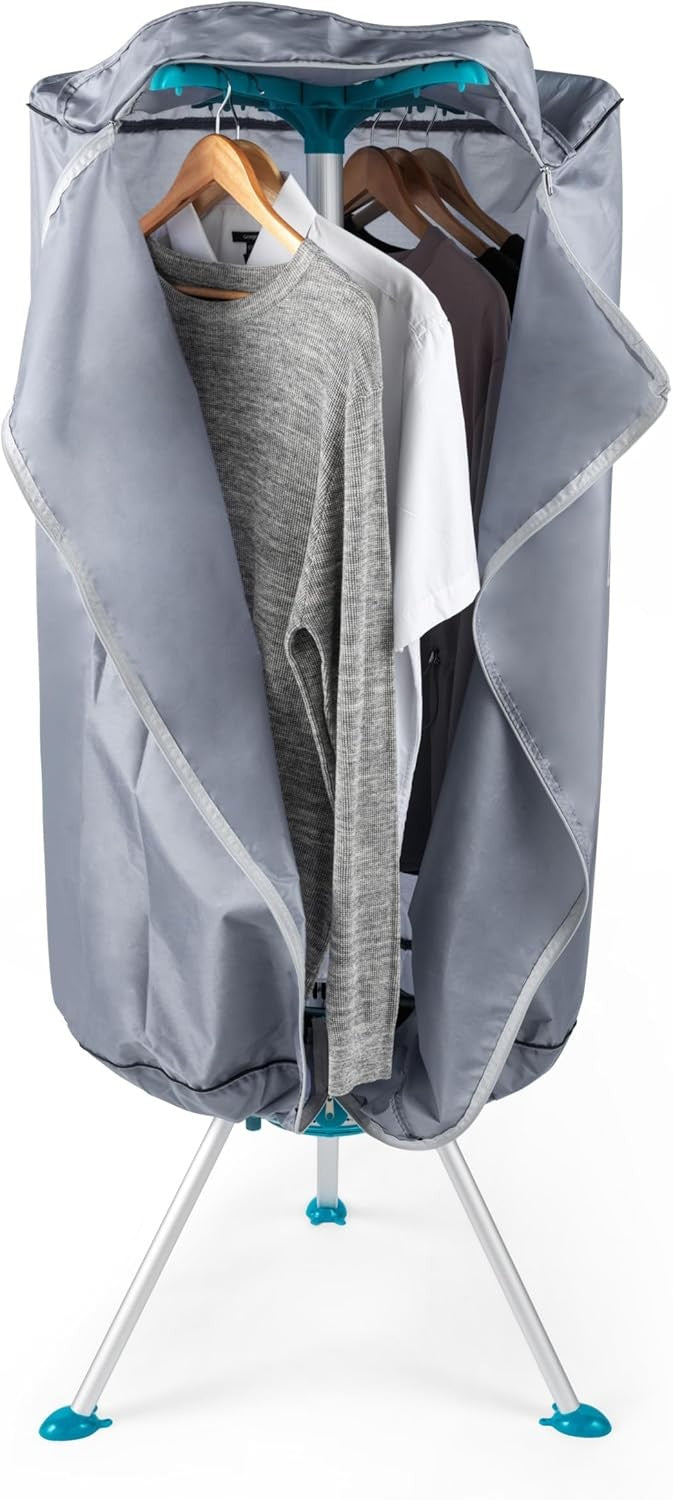 Heated Clothes Airer Pod Hot Air Dryer with Cover 10kg Fast Indoor Drying