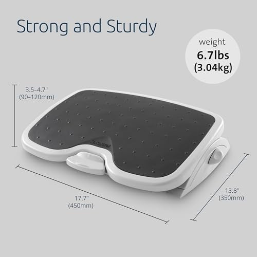 Ergonomic Under Desk Foot Rest SmartFit Adjustable Tilt Non Slip Office