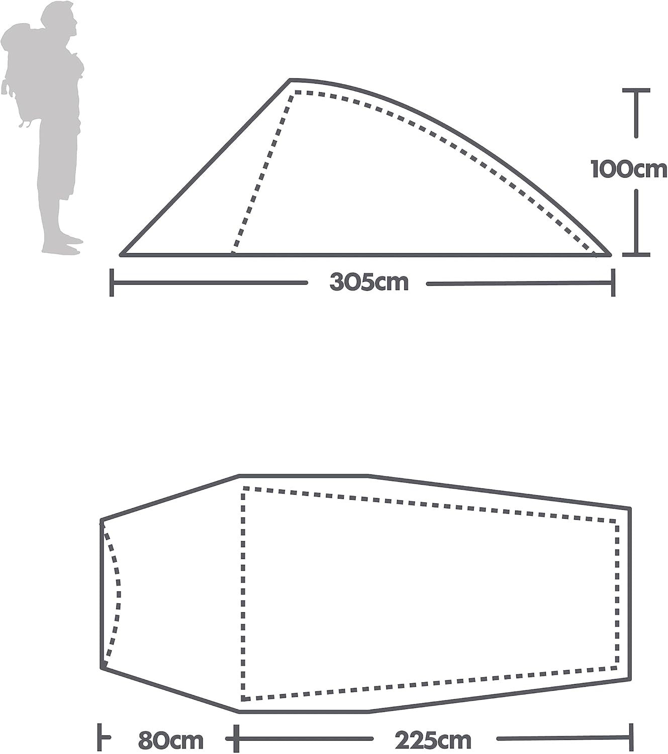 2 Man 4 Season Backpacking Tent 5000mm Waterproof Tunnel