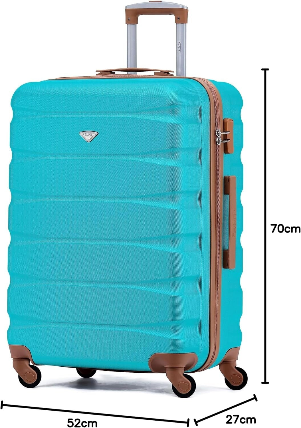 25” Medium ABS Check In Suitcase Lightweight 4 Wheel Hard Case