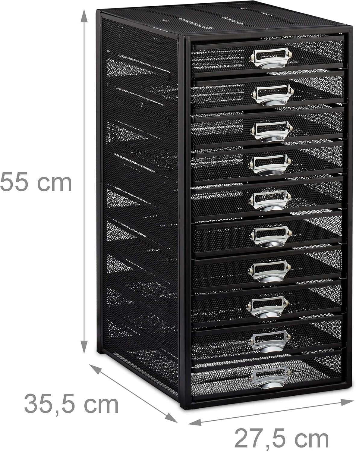 10-Drawer Desk Organiser for A4 Files & Stationery – Compact Office Storage