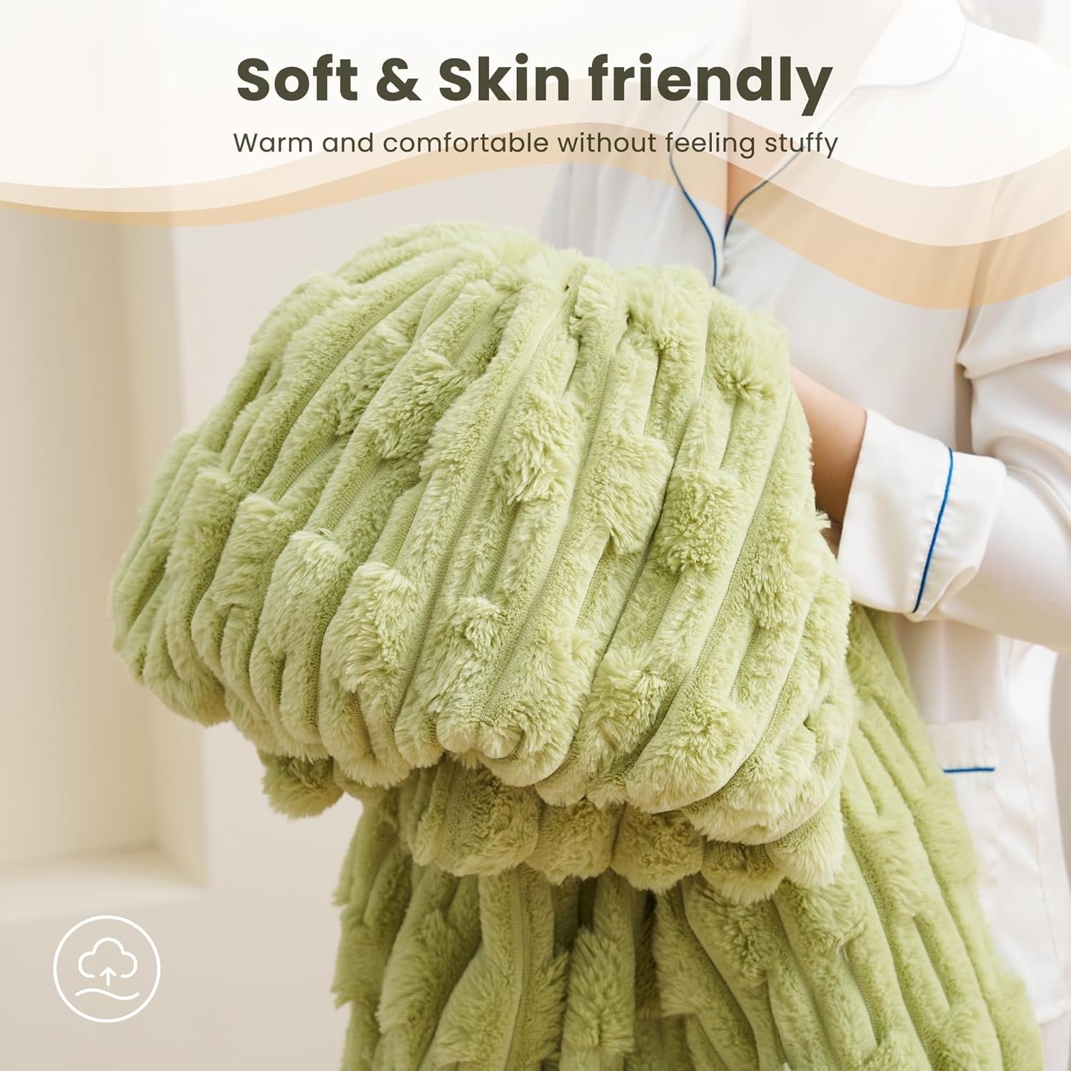 Electric Heated Throw Blanket 130x180cm Soft Fleece 6 Heat Auto Shut Off