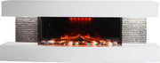 2000W Wall-Mount Electric Fireplace with LED Flame Effect & Remote Control