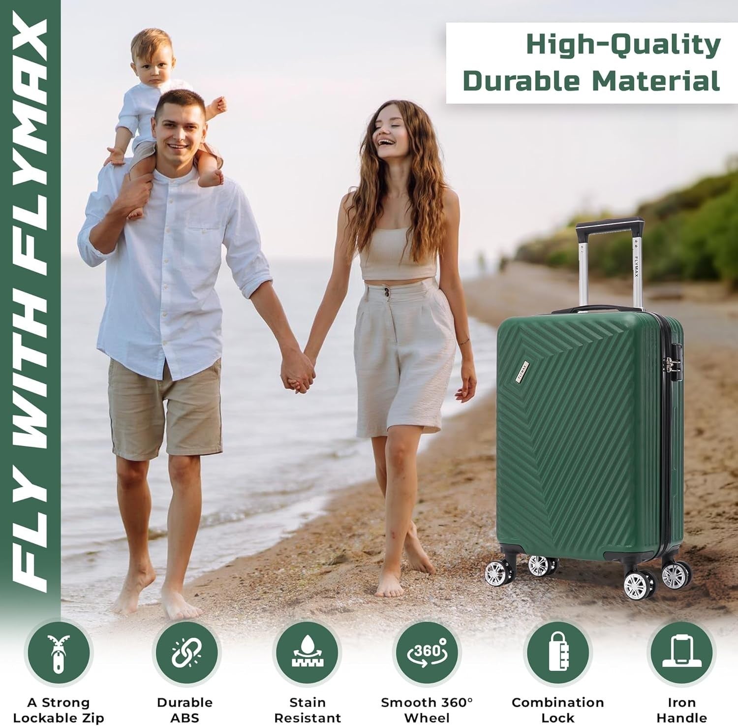 Large Check In Suitcase 29” ABS Hard Shell 4 Wheel Spinner 100L Lock