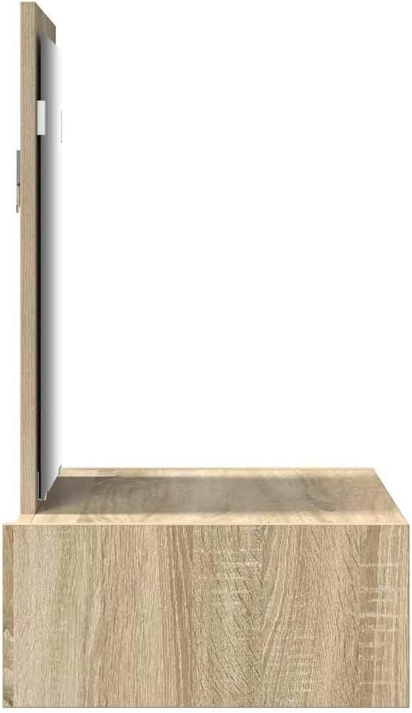 Modern Floating Vanity Makeup Desk Drawer Storage Wall Mounted Sonoma Oak