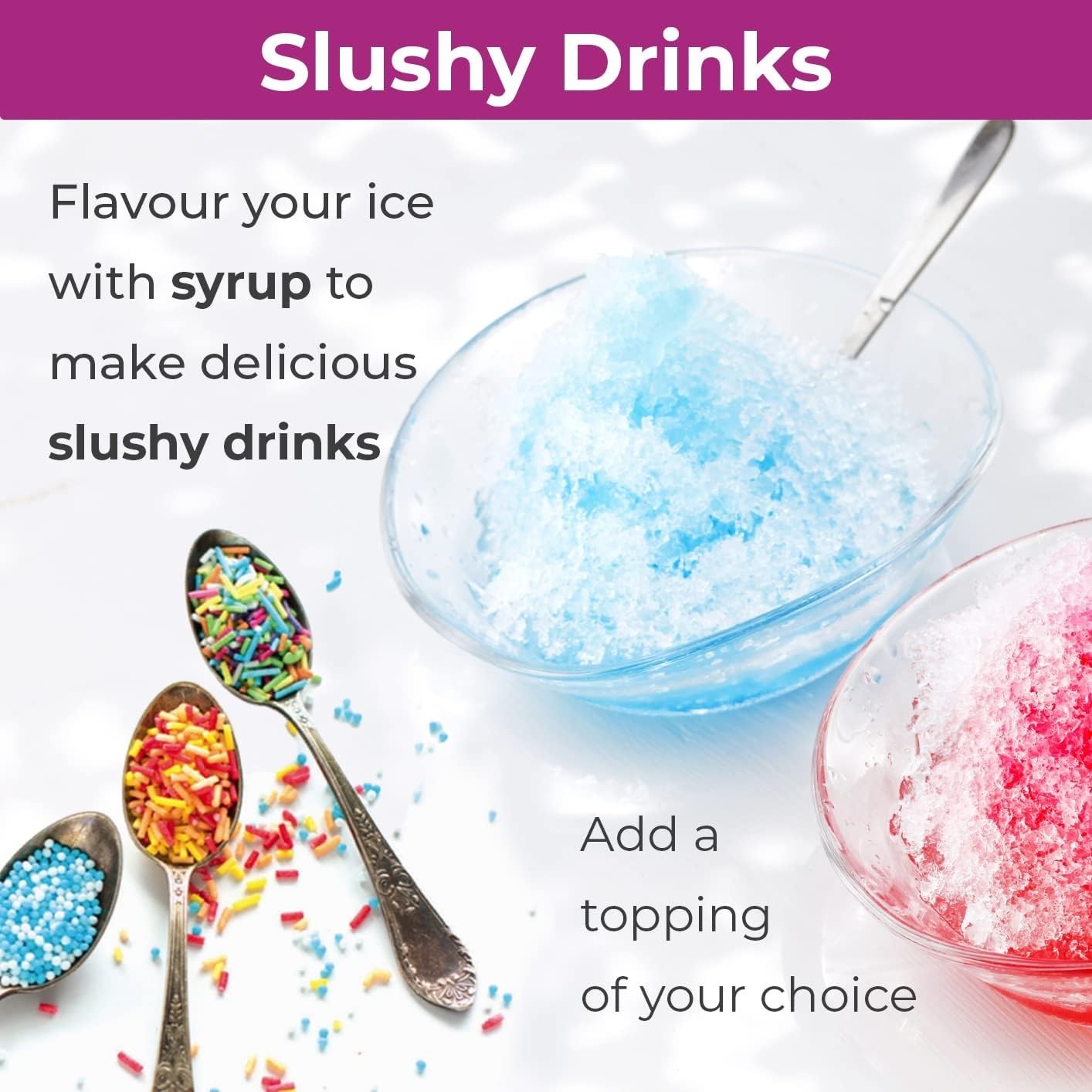 Ice Crusher Slush Machine Electric Crushed Ice Maker 1L Removable Jug