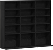 Black Oak CD DVD Storage Cabinet Media Shelf Bookcase Organizer 100cm
