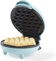 Bubble Waffle Maker Hong Kong Egg Waffle 18cm Non Stick Blue