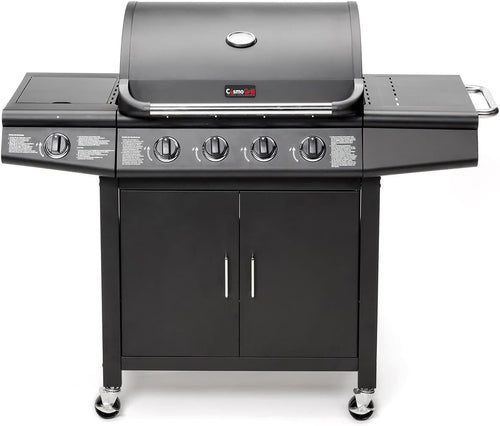 5 Burner Gas BBQ Grill with Side Burner & Warming Rack | Outdoor Garden Cooking