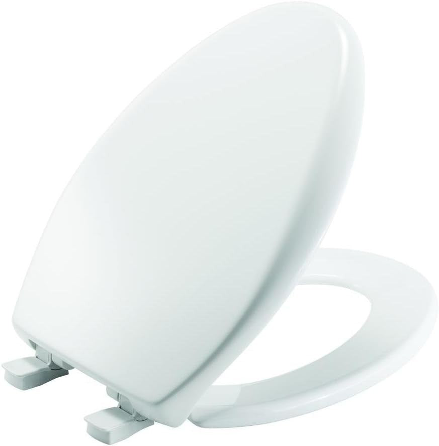 Affinity Whisper Close Toilet Seat Plastic Cotton White Adjustable Hinges