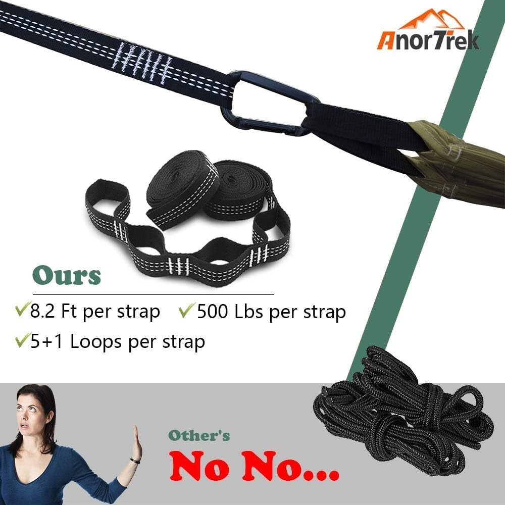 Camping Hammock with Mosquito Net – 500lb Capacity, Portable & Lightweight
