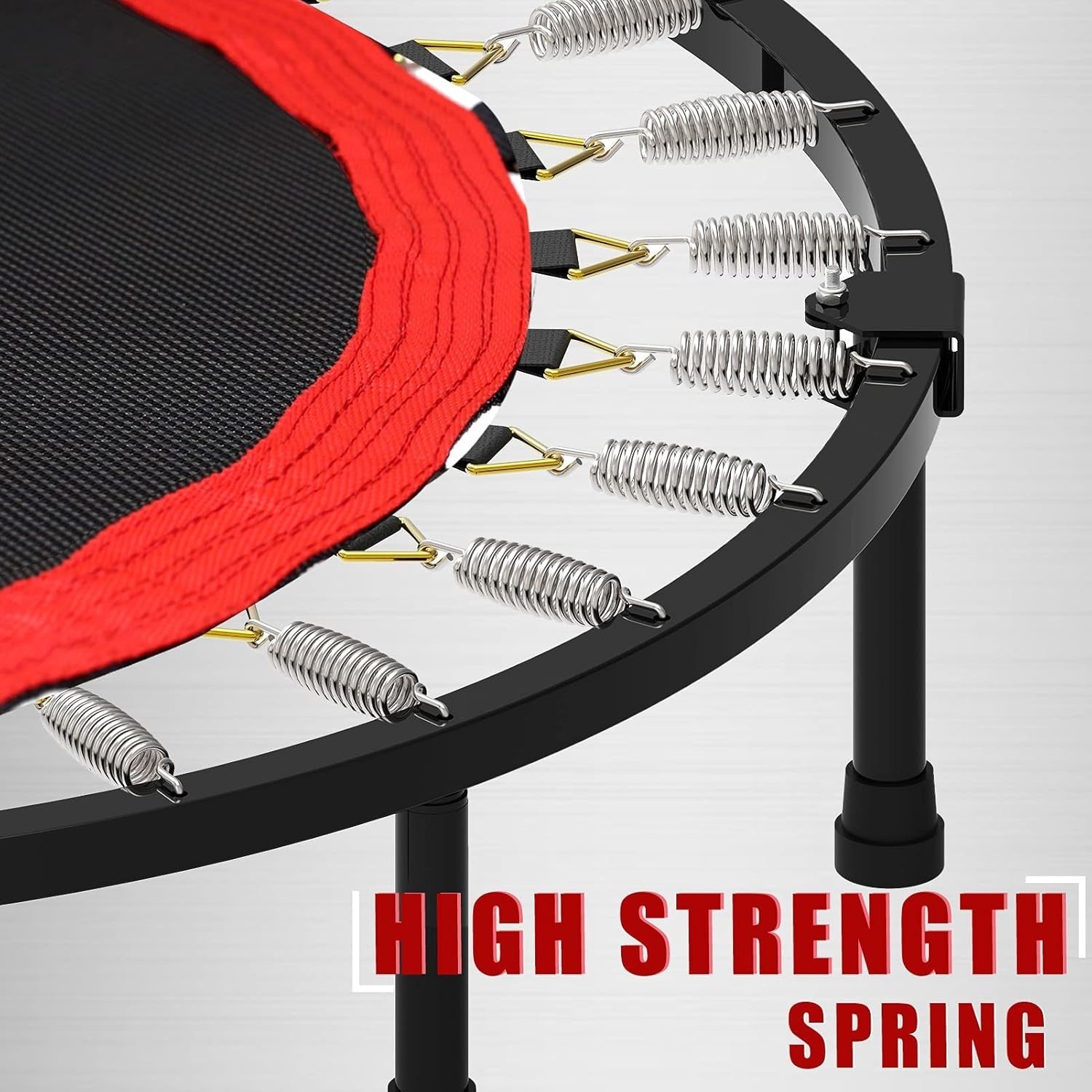 40in Folding Fitness Rebounder Trampoline with Handle Indoor Workout