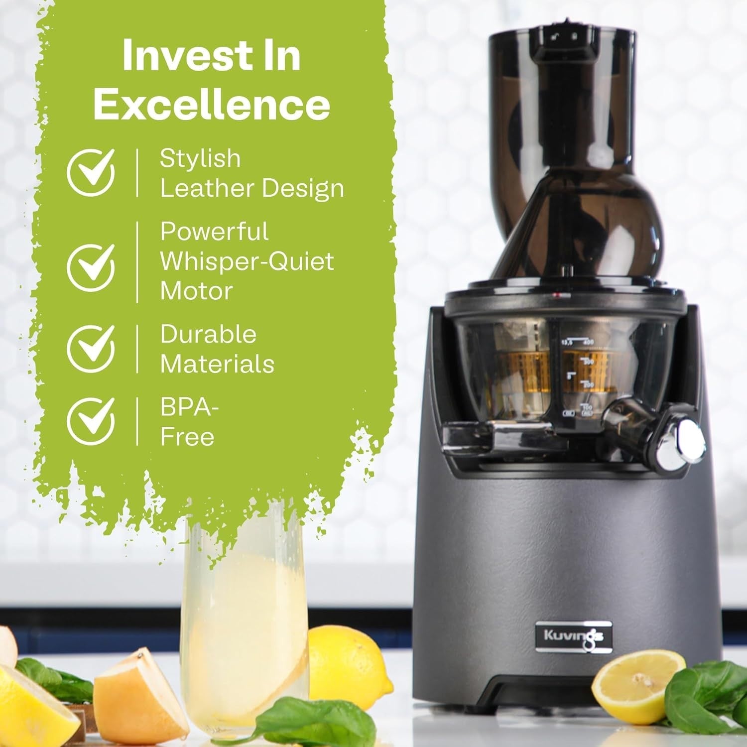 Whole Slow Juicer Cold Press 82mm Feed Chute Auto Hopper Quiet Motor