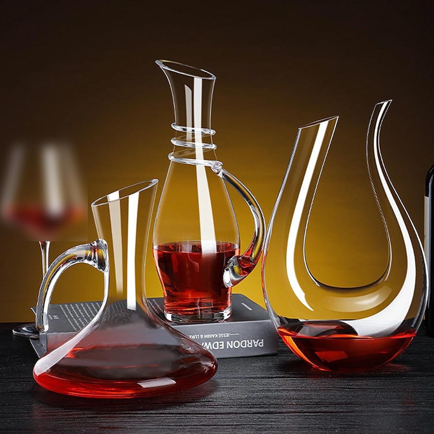 1.5L Crystal Wine Decanter Aerator | Lead-Free Glass Carafe for Red Wine & Gifti
